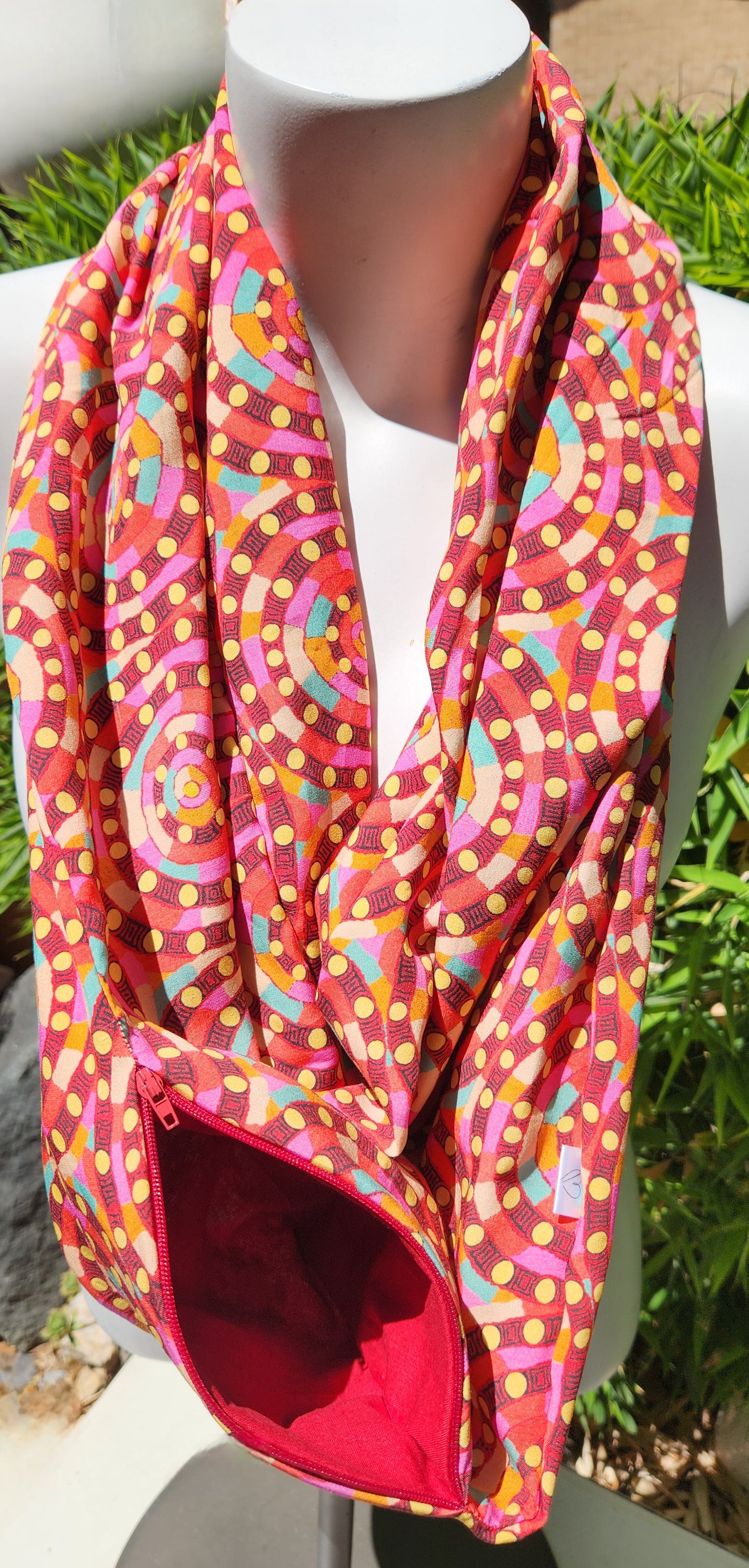 Infinity Scarf with zipper pocket