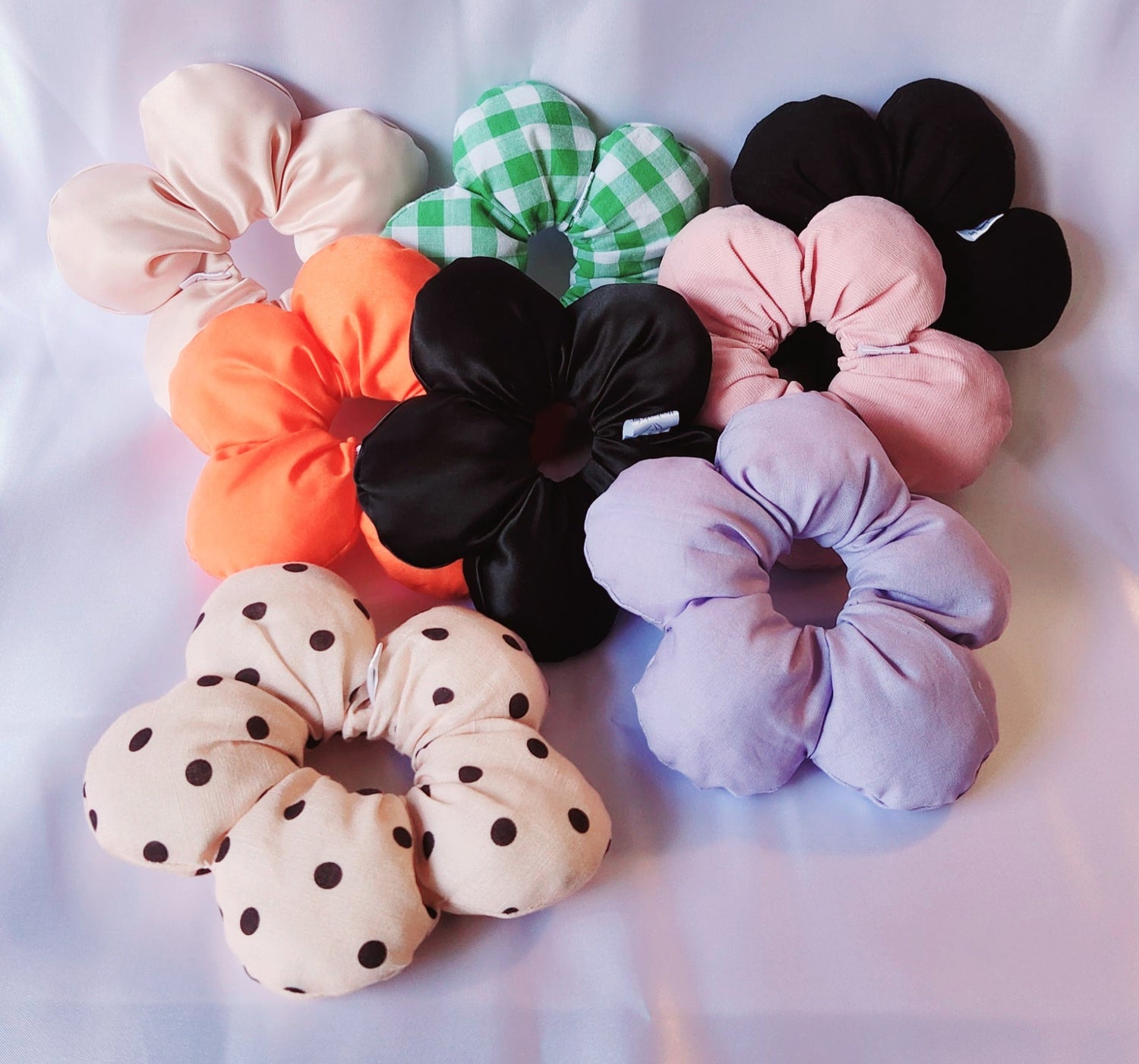 flower scrunchies