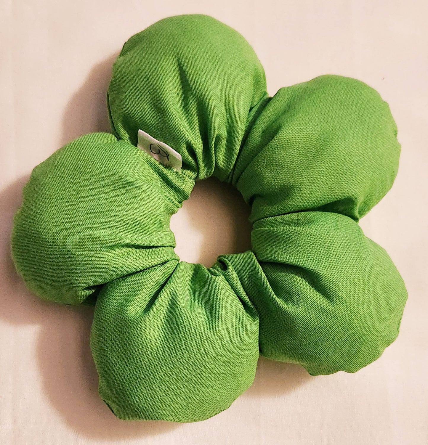 Cotton flower scrunchie