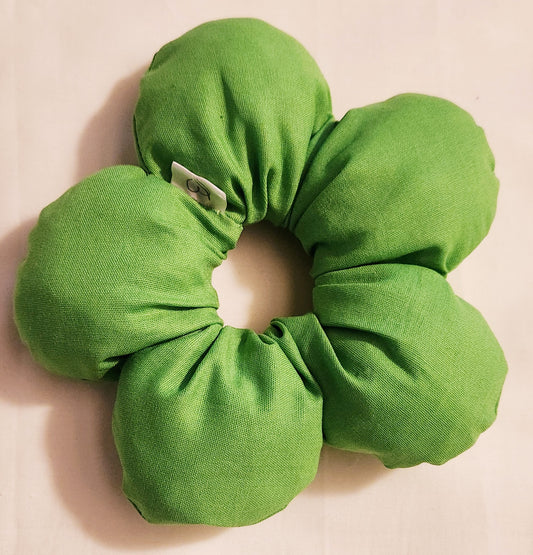 Cotton flower scrunchie