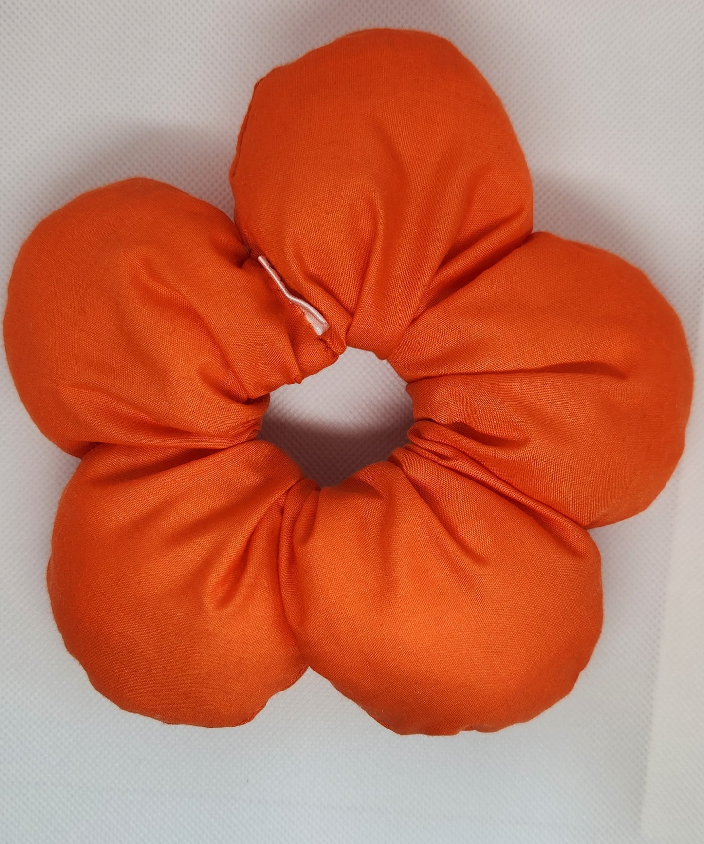 Cotton flower scrunchie