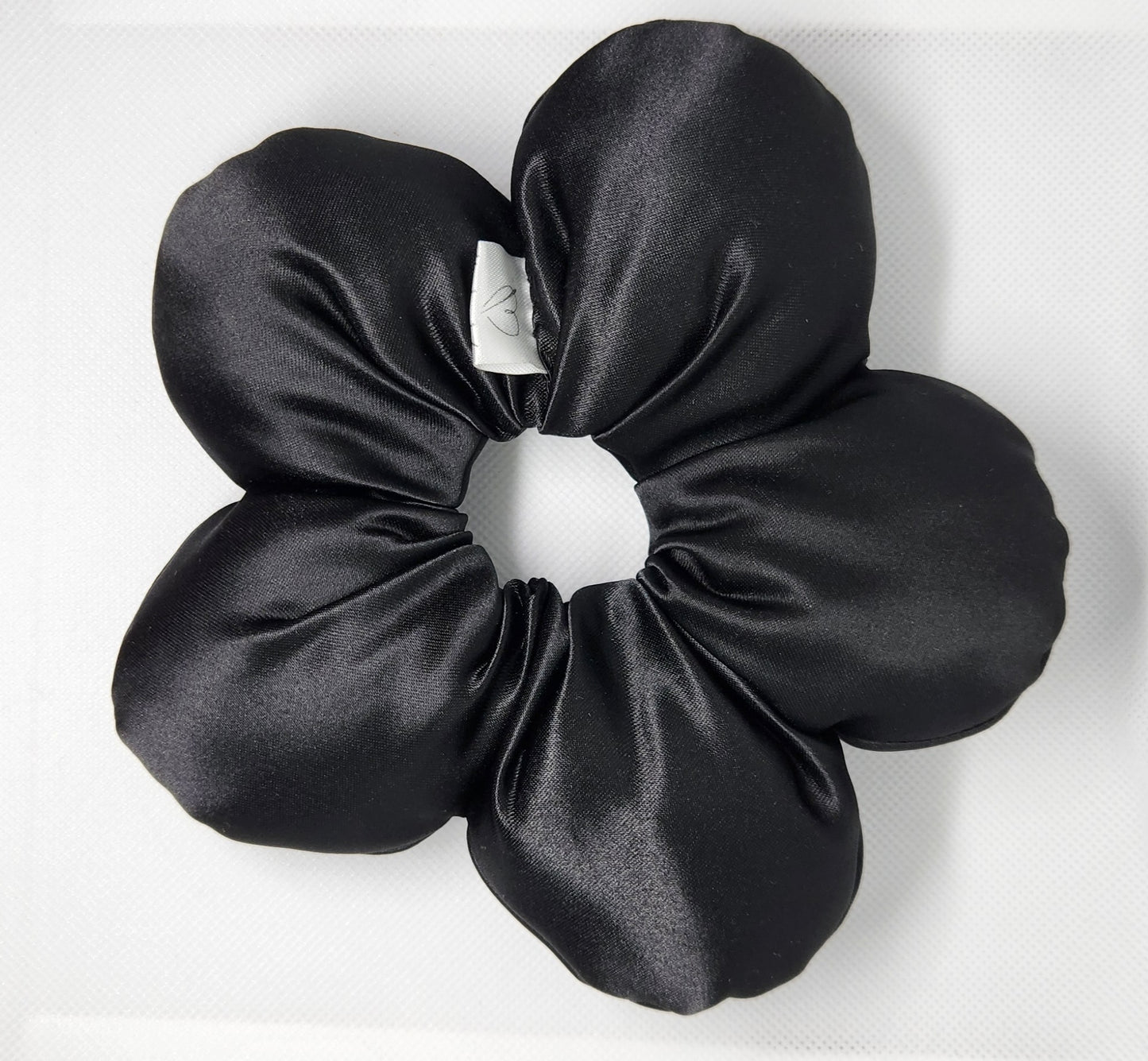 Satin Flower Scrunchie