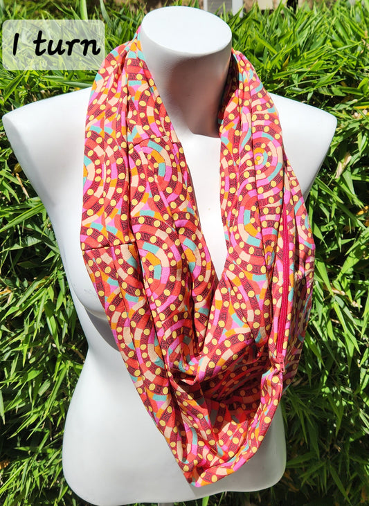 Infinity Scarf with zipper pocket