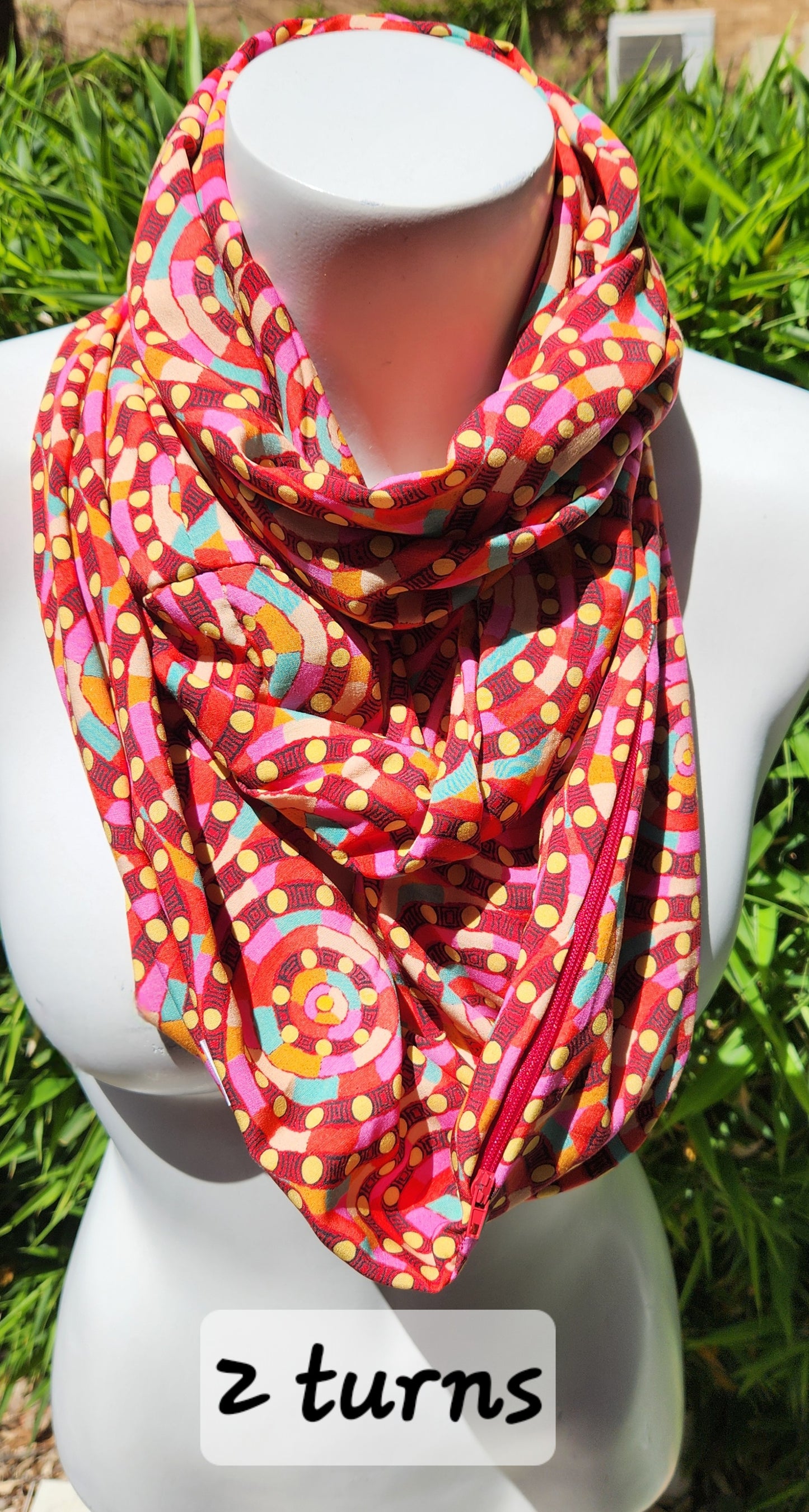 Infinity Scarf with zipper pocket