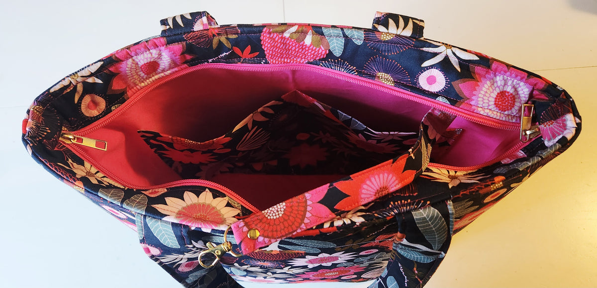 Large Tote Bag + Matching Wristlet Pouch