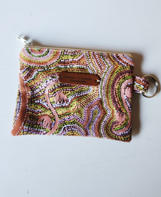 Goanna Dreaming Tan coin pouch